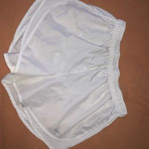 White nike athletic shorts